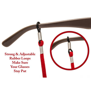 Eyeglasses Leather Retainer Strap - 4 Pack