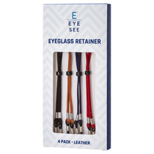 Load image into Gallery viewer, Eyeglasses Leather Retainer Strap - 4 Pack